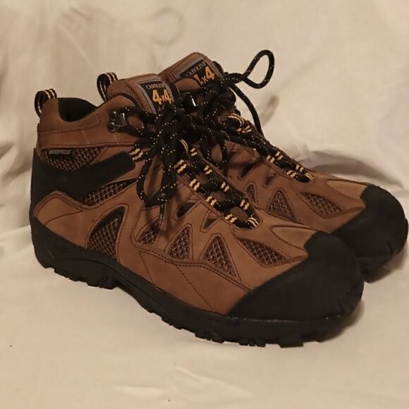 Carolina Shoes - Carolina 4x4 steel toe waterproof hiking boots CA 4513 Brown leather size 9W
